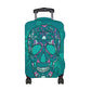 LORVIES Vector Sugar Skull With Ornament Print Travel Luggage Protective Covers Washable Spandex Baggage Suitcase Cover - Fits 18-32 Inch