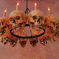 Skeletons And More Skull Chandelier w/ 12 Skulls