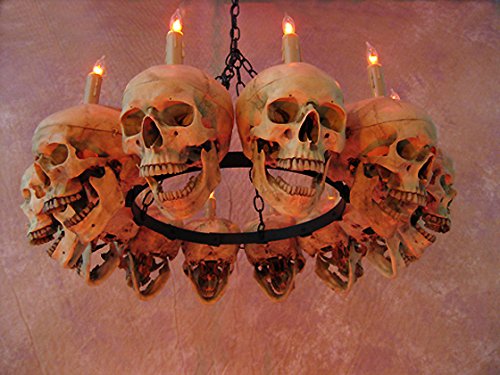 Skeletons And More Skull Chandelier w/ 12 Skulls