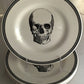 Halloween Lace Skull Porcelain Ceramic Dinner Plates, Salad Plates
