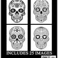 Sugar Skulls: Adult Coloring Book, Stress Relieving And Relaxation (Volume 1)