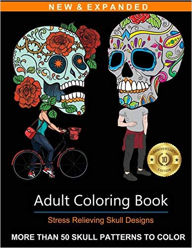Adult Coloring Book: Stress Relieving Skull Designs