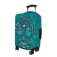 LORVIES Vector Sugar Skull With Ornament Print Travel Luggage Protective Covers Washable Spandex Baggage Suitcase Cover - Fits 18-32 Inch