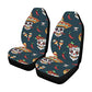 Mexican Sugar Skulls Fabric Car Seat Covers (Set of 2) Best Automobile Seats Protector