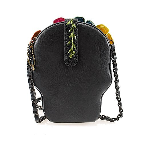 Dead of Night Embellished Sugar Skull Cross-body Handbag