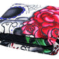 Ardras Six Skulls N Roses Silk Touch Throw with Sherpa Lining 50" x 60"