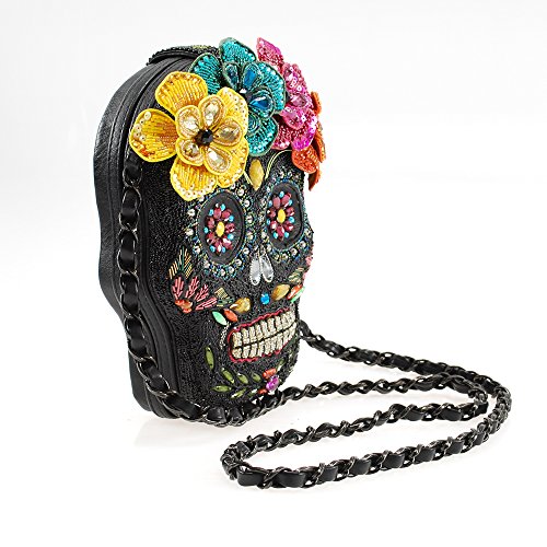 Dead of Night Embellished Sugar Skull Cross-body Handbag
