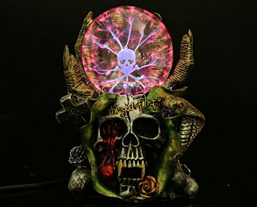 Halloween Plasma Skull Ball Light , Skull Ornaments Resin Home Decoration,
