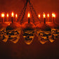 Skeletons And More Skull Chandelier w/ 12 Skulls