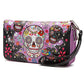 Sugar Skull Rose Flower Day of the Dead Concealed Carry Purse Totes