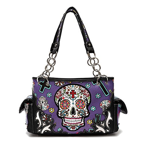 Sugar Skull Purse with Concealed Carry Pocket Handbag