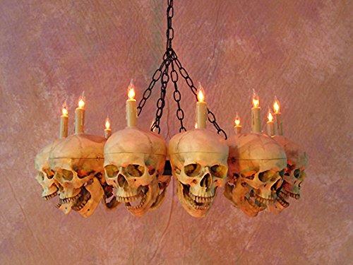 Skeletons And More Skull Chandelier w/ 12 Skulls