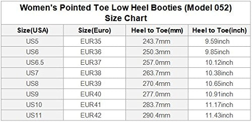 Unique Debora Custom Pointed Toe Low Heel Booties Ankle Short Boots for Women