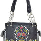 Concealed and Carry Purse Sugar Skull Purse and Wallet Set