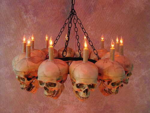 Skeletons And More Skull Chandelier w/ 12 Skulls