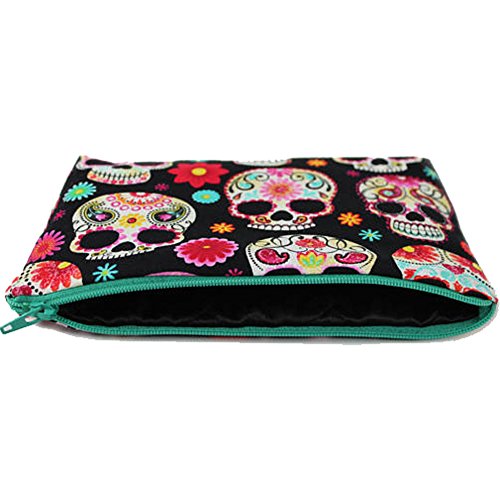 Women's Hemet Sugar Skulls Wallet/Makeup Bag Black