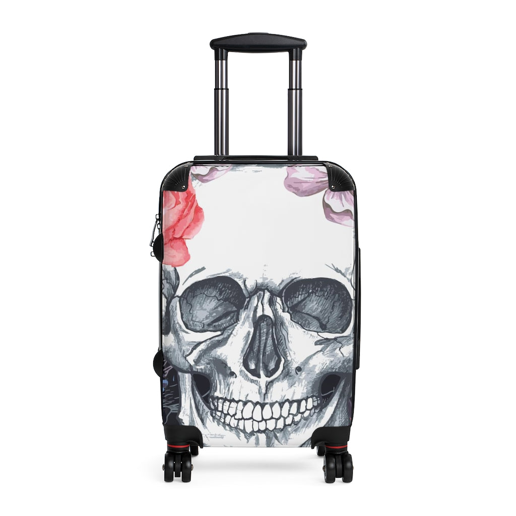 Grim reaper skull Suitcases, Halloween gothic skull suitcase luggage, day of the dead suitcase luggage