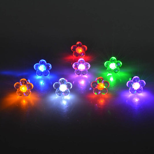 6 Colors  ! New Design Personality  Lovely Flower LED Luminous Earrings  Women Jewelry  Glow In The Dark Earrings