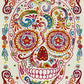 Boy and Girl Bedroom Modern Decor Area Rug and Carpet Collection For Kids and Children Rainbow Happy Sugar Skull (3' 11" x 5' 3")