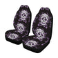Day of The Dead Mexico Sugar Skull Front Car Seat Covers Set of 2