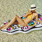 Inflatable Pool Float Giant Sugar Skull Air Lounge Toy Large 72x48x7.87