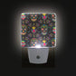 Sugar Skull Flowers LED Night Light with Smart Dusk to Dawn Sensor