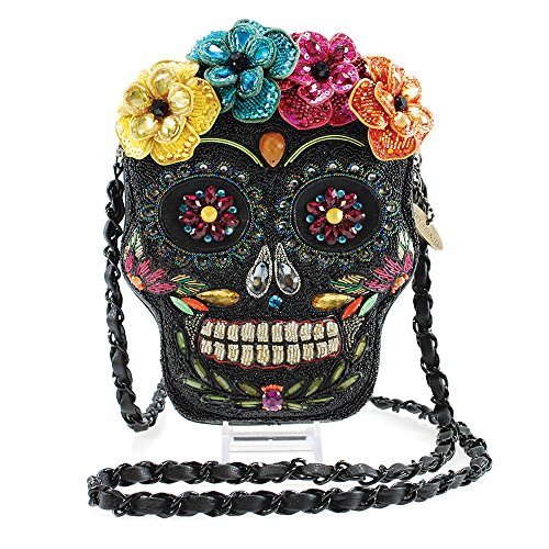 Dead of Night Embellished Sugar Skull Cross-body Handbag