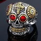 skull ring men stainless steel Hip-hop retro punk personality biker jewelry