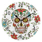 Home Decor Floral Sugar Skull Day of the Dead Round Acrylic Wall Clock