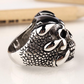 New Punk Rock Mens Rings Vintage Gothic Jewelry Antique Silver Dragon Claw Ring Men Skull Rings US Size 8-10