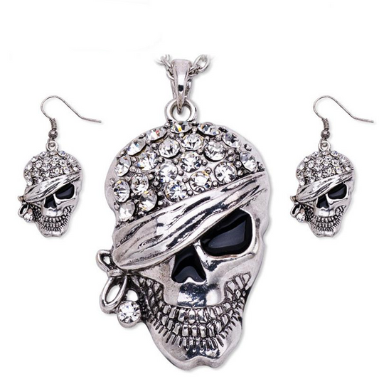 Punk Rock Rhinestone Skull Necklace Collier Homme Femme Max Colar Masculino Neckless Men Chunky Ethnic Women Neclace