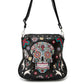 Sugar Skull Purse Cross Body Bag with Concealed Carry Pocket