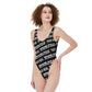 Custom Print on demand POD women's swimsuit High Cut One-piece Swimsuit