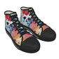 Floral skull Men's Canvas Shoes, Gothic skull Halloween canvas shoes