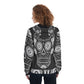Sugar skull All-Over Print Women's Raglan Zip Up Hoodie