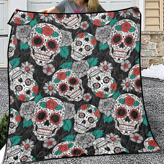 Dia de los muertos Calaveras Mexican skull pattern Household Lightweight & Breathable Quilt