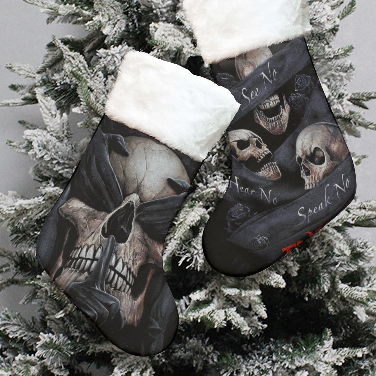 No see no hear no speak evils All-Over Print Christmas Socks