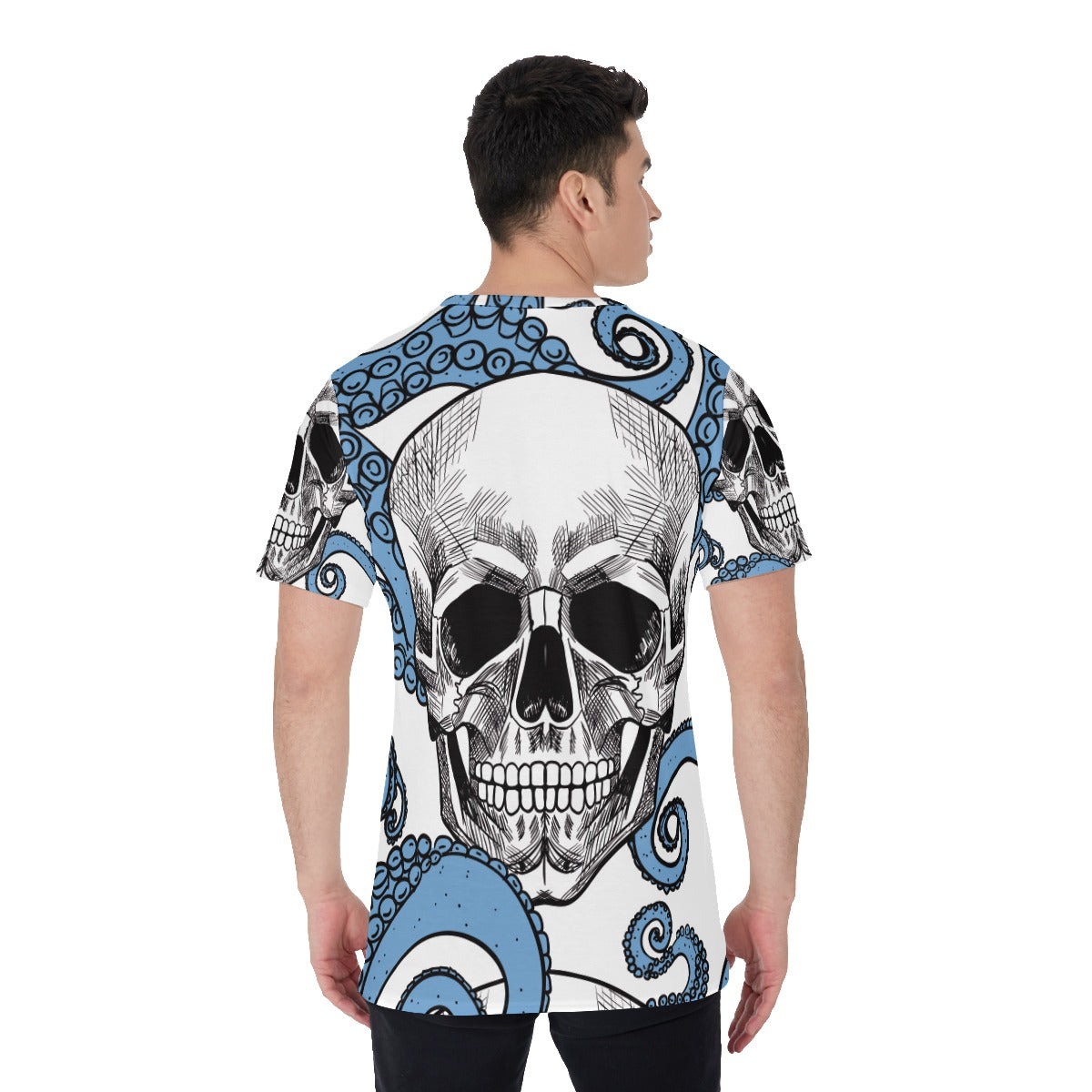 Gothic skull Men's O-Neck T-Shirt, Halloween skull tshirt
