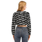 Custom print on demand pod Women's Hoodie Lapel Collar Cropped Sweatshirt With Long Sleeve