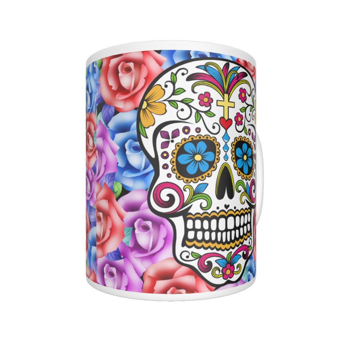 Dia de los muertos sugar skull Ceramics mug