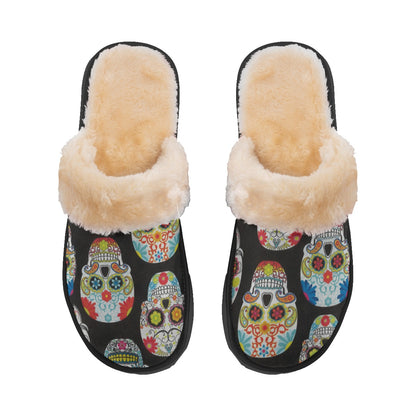 Sugar skull Home Women's Plush Slippers