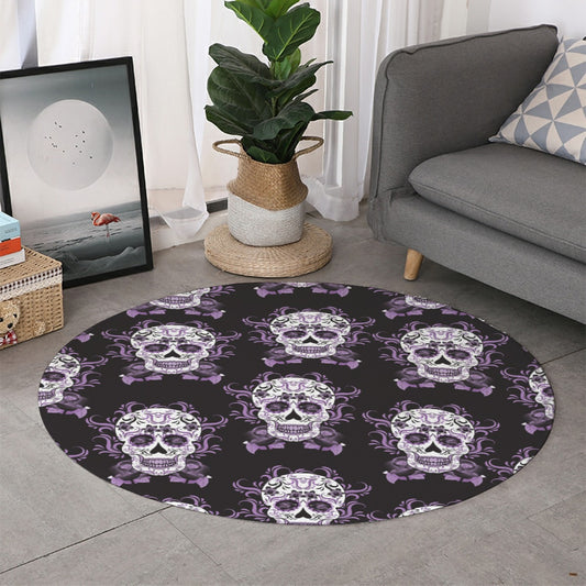Dia de los muertos mexican skull Thicken foldable door mat, sugar skull floor rug mat carpet
