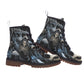 Grim reaper Men's women's Martin Short Boots, Skeleton gothic Halloween boots shoes for men women