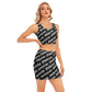 Custom Print on demand POD women's suit Camisole And Hip Skirt Suit