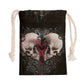 Grim reaper heart Drawstring Bag, Gothic skeleton Halloween bag shoulder bag purse