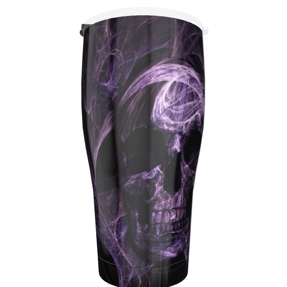 Halloween gothic skeleton Tumbler 30oz, Purple skull horror travel mug tumbler cup