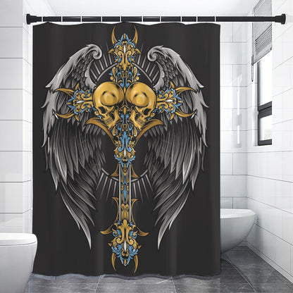Cross skull gothic Shower Curtains 150（gsm）
