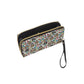 Sugar skull Long Wallet With Black Hand Strap, Day of the dead wallet purse