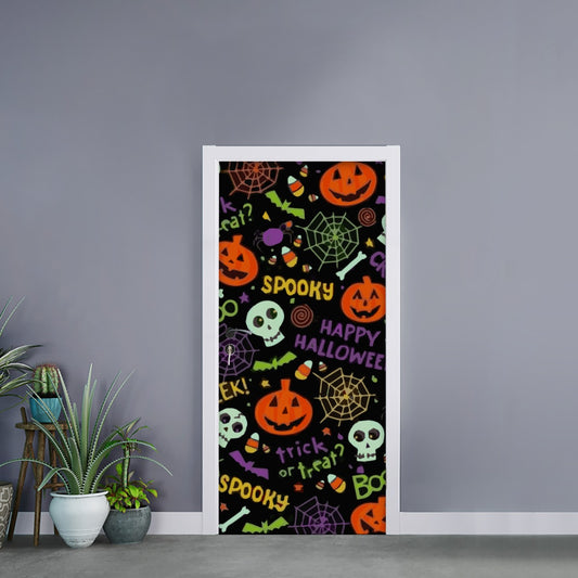 Halloween Spoonky Self-adhesive Door Stickers, Halloween decoration