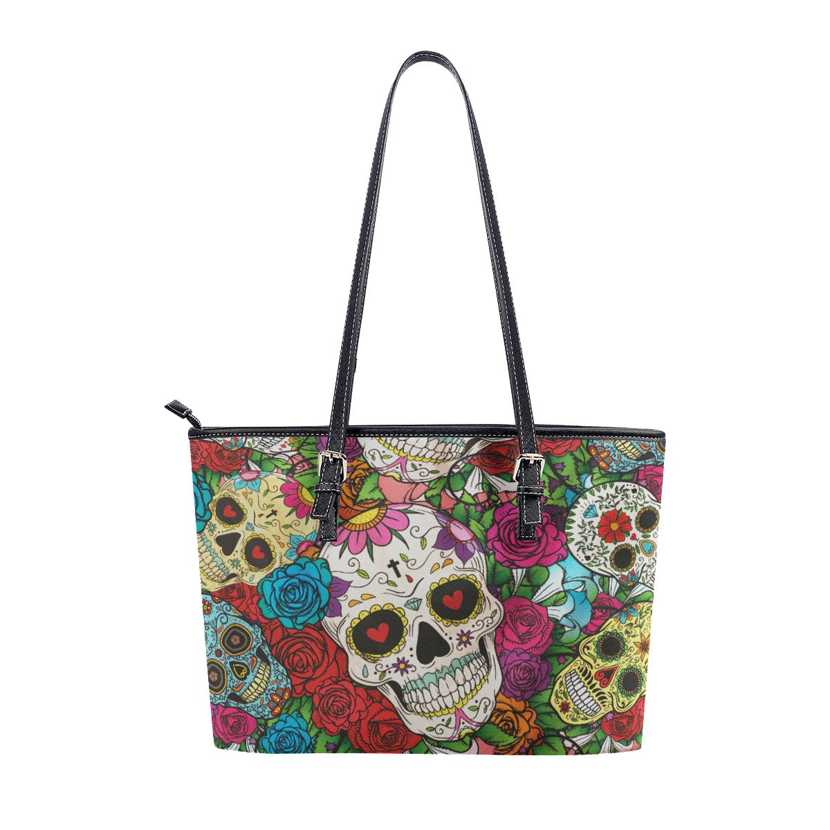 Sugar skull Day of the dead Women's Tote Bag, Calavera Mexican skull handbag shoulder bag purse